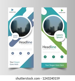 Business Roll Up Banner flat design template ,Abstract Geometric banner template Vector illustration set, abstract presentation brochure flyer template vertical vector