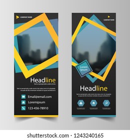 Business Roll Up Banner flat design template ,Abstract Geometric banner template Vector illustration set, abstract presentation brochure flyer template vertical vector