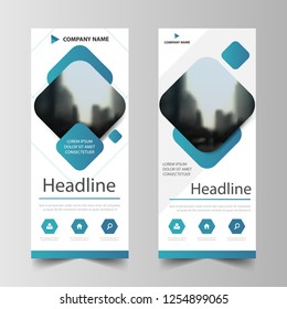 Business Roll Up Banner flat design template ,Abstract Geometric banner template Vector illustration set, abstract presentation brochure flyer template vertical vector
