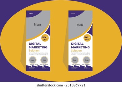 Business roll up banner for marketing agency 