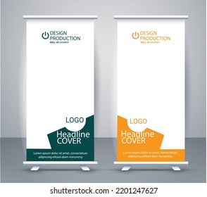 Banner de Business Roll up de diseño estándar, Abstract vector design, X-stand, J-flag.