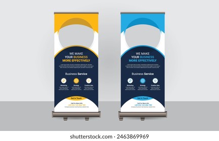 Business Roll Up Banner Set, Use Corporate Business, Agency, Travel, Gym, Fashion.