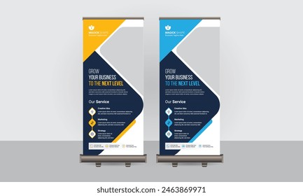 Business Roll Up Banner Set, Use Corporate Business, Agency, Travel, Gym, Fashion.