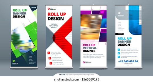 Business Roll Up Banner stand. Abstract Roll up background for Presentation. Vertical Retractable roll up exhibition display, banner stand or flag design layout. Poster for conference, forum Business Roll Up Banner stand. Abstract Roll up background for Presentation. Vertical Retractable roll up exhibition display, banner stand or flag design layout. Poster for conference, forum