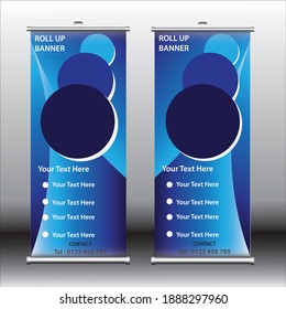 Business Roll Up Banner stand. Presentation concept. Abstract modern roll up background. Vertical roll up template billboard, banner stand. for commercial and personal projects.