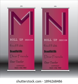 Business Roll Up Banner stand. Presentation concept. Abstract modern roll up background. Vertical roll up template billboard, banner stand. for commercial and personal projects.