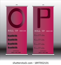 Business Roll Up Banner stand. Presentation concept. Abstract modern roll up background. Vertical roll up template billboard, banner stand. for commercial and personal projects.