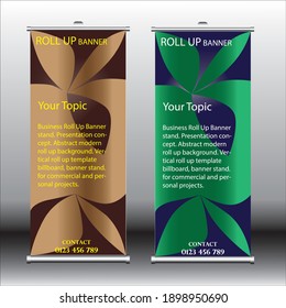 Business Roll Up Banner stand. Presentation concept. Abstract modern roll up background. Vertical roll up template billboard, banner stand. for commercial and personal projects.