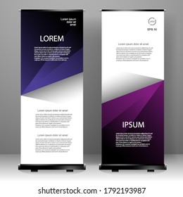 Business Roll up banner stand template design, for brochure, Presentation, flyer, infographics. modern advertising. vector illustration