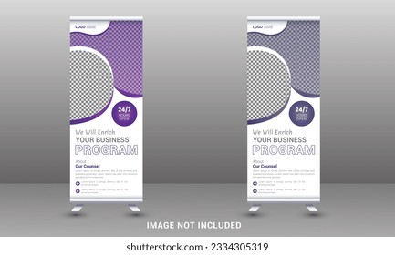 Business Roll Up banner stand template design, vector illustration, Banner Template, pull-up, banner, brochure, vector layout.