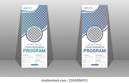 Business Roll Up banner stand template design, vector illustration, Banner Template, pull-up, banner, brochure, vector layout.