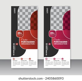 Business Roll Up Banner, Standee Design  Banner Template ,Roll up template, Standee banner design