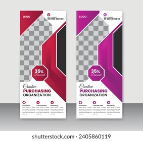 Business Roll Up Banner, Standee Design  Banner Template ,Roll up template, Standee banner design