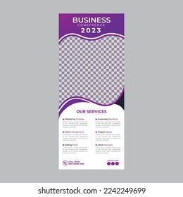 Business Roll up banner standee template with Photo