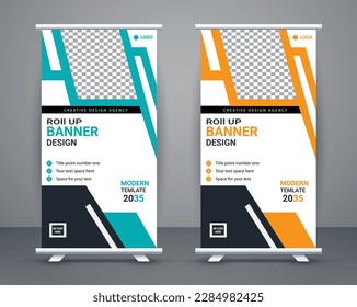 Business roll up banner template design
