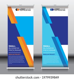 Business Roll up banner with template, Vector file with color full Roll up banner.