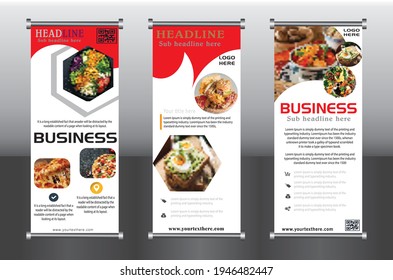 business roll up banner vector design