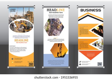 business roll up banner vector design