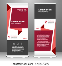 Business Roll up banner vertical template design, for brochure, business, flyer, infographics. modern x-banner and flag-banner advertising. vector illustration