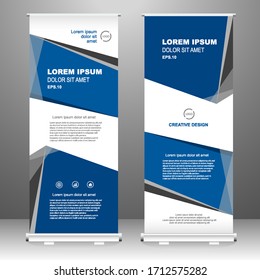 Business Roll up banner vertical template design, for brochure, business, flyer, infographics. modern x-banner and flag-banner advertising. vector illustration