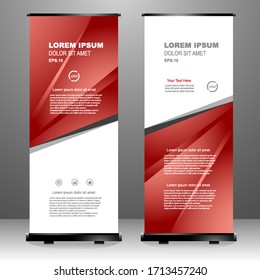 Business Roll up banner vertical template design, for brochure, business, flyer, infographics. modern x-banner and flag-banner advertising. vector illustration