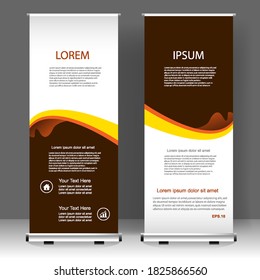 Business Roll up banner vertical template design, for brochure, business, flyer, infographics. modern x-banner and flag-banner advertising. vector illustration