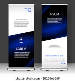 Business Roll up banner vertical template design, for brochure, business, flyer, infographics. modern x-banner and flag-banner advertising. vector illustration