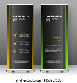 Business Roll up banner vertical template design, for brochure, business, flyer, infographics. modern x-banner and flag-banner advertising. vector illustration