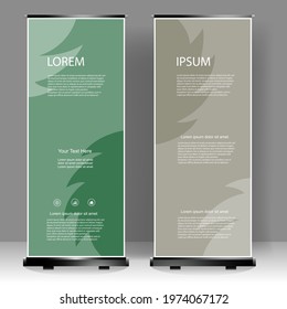 Business Roll up banner vertical template design, for brochure, business, flyer, infographics. modern x-banner and flag-banner advertising. vector illustration