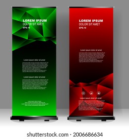 Business Roll up banner vertical template design, for brochure, business, flyer, infographics. modern x-banner and flag-banner advertising. vector illustration