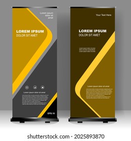 Business Roll up banner vertical template design, for brochure, business, flyer, infographics. modern x-banner and flag-banner advertising. vector illustration