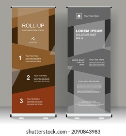 Business Roll up banner vertical template design, for brochure, business, flyer, infographics. modern x-banner and flag-banner advertising. vector illustration