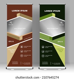 Business Roll up banner vertical template design, for brochure, business, flyer, infographics. modern x-banner and flag-banner advertising. vector illustration