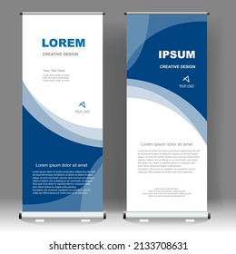 Business Roll up banner vertical template design, for brochure, business, flyer, infographics. modern x-banner and flag-banner advertising. vector illustration