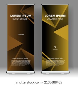 Business Roll up diseño de plantillas verticales de banner, para folletos, negocios, volante, infografías. moderna publicidad de x-banner y banner. ilustración vectorial