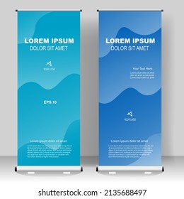 Business Roll up banner vertical template design, for brochure, business, flyer, infographics. modern x-banner and flag-banner advertising. vector illustration