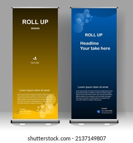 Business Roll up banner vertical template design, for brochure, business, flyer, infographics. modern x-banner and flag-banner advertising. vector illustration