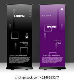 Business Roll up banner vertical template design, for brochure, business, flyer, infographics. modern x-banner and flag-banner advertising. vector illustration
