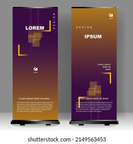 Business Roll up banner vertical template design, for brochure, business, flyer, infographics. modern x-banner and flag-banner advertising. vector illustration