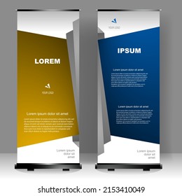 Business Roll up banner vertical template design, for brochure, business, flyer, infographics. modern x-banner and flag-banner advertising. vector illustration