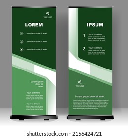 Business Roll up banner vertical template design, for brochure, business, flyer, infographics. modern x-banner and flag-banner advertising. vector illustration