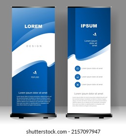 Business Roll up banner vertical template design, for brochure, business, flyer, infographics. modern x-banner and flag-banner advertising. vector illustration