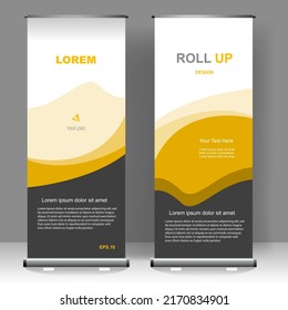 Business Roll up diseño de plantillas verticales de banner, para folletos, negocios, volante, infografías. moderna publicidad de x-banner y banner. ilustración vectorial