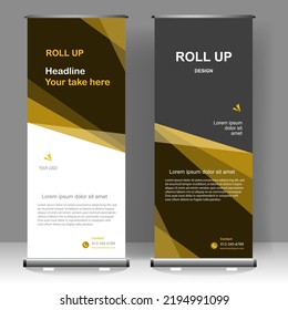 Business Roll up banner vertical template design, for brochure, business, flyer, infographics. modern x-banner and flag-banner advertising. vector illustration