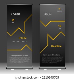 Business Roll up banner vertical template design, for brochure, business, flyer, infographics. modern x-banner and flag-banner advertising. vector illustration
