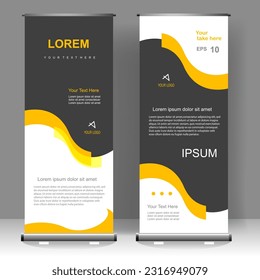 Business Roll up banner vertical template design, for brochure, business, flyer, infographics. modern x-banner and flag-banner advertising. vector illustration