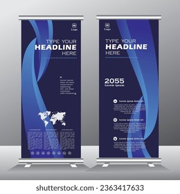Business Roll up banner vertical template design, for brochure, business, flyer,pull up banner, modern x-banner and flag-banner advertising. vector illustration