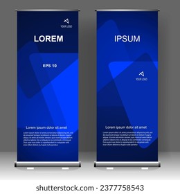 Business Roll up banner vertical template design, for brochure, business, flyer, infographics. modern x-banner and flag-banner advertising. vector illustration