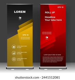 Diseño vertical de la plantilla del banner, para el folleto, el negocio, el volante, las infografías. moderno x-banner y bandera-banner publicitario. ilustración vectorial