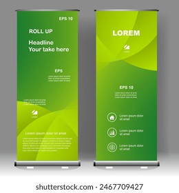 Business Roll up banner vertical template design, for brochure, business, flyer, infographics. modern x-banner and flag-banner advertising. vector illustration	